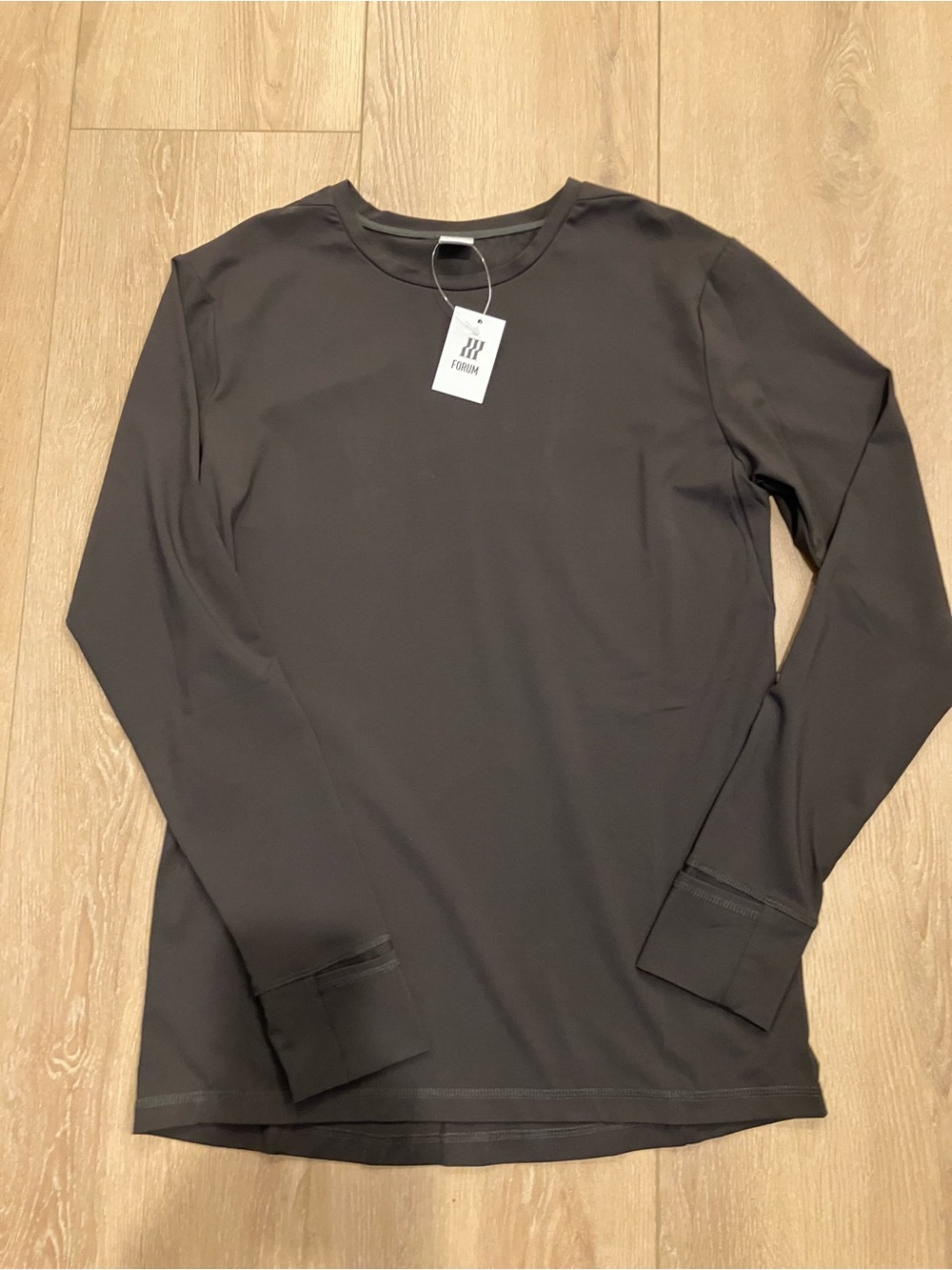 F&F Men's Long-Sleeve Crewneck Tee - Dark Gray